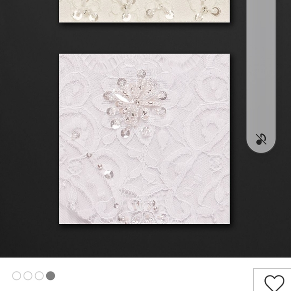 Oleg Cassini Organza 3/4 Sleeved Wedding Dress. - Picture 5 of 7